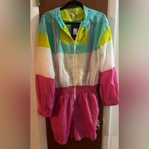 NWT Fashion Nova Windbreaker Romper Size XL